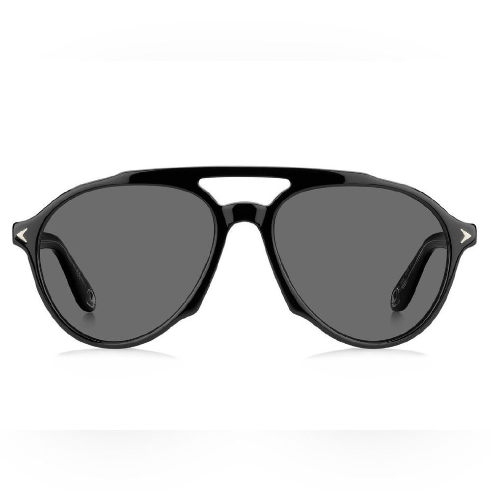 Givenchy Black Aviator Sunglasses with Double Bridge